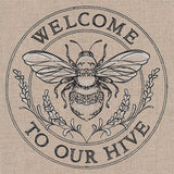 Welcome to Our Hive Honeybee Stamp