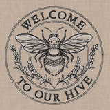 Welcome to Our Hive Honeybee Stamp