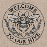 Welcome to Our Hive Honeybee Stamp