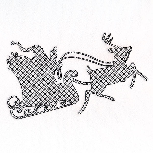 Santa's Flight Silhouette (Trapunto)
