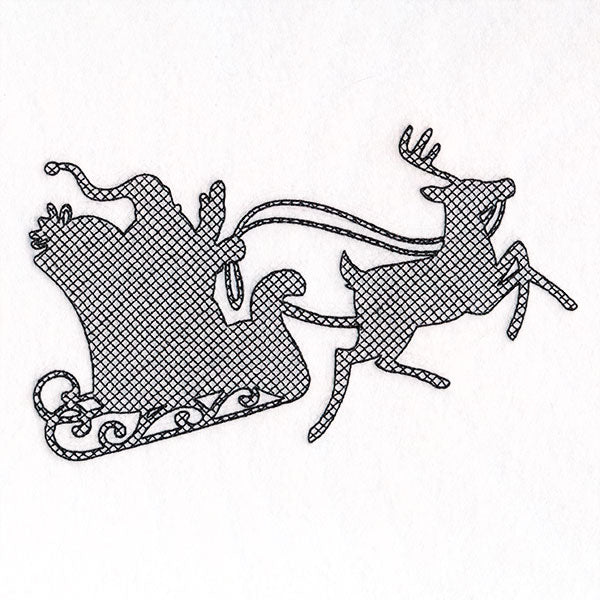 Santa's Flight Silhouette (Trapunto)