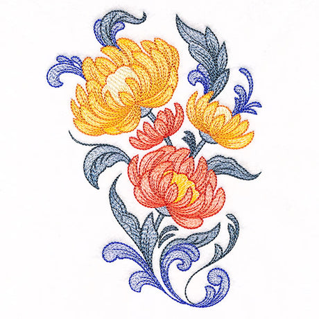 Fall Rosemaling Flowers