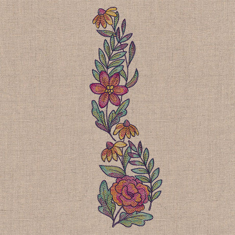 Color Theory Fall Bouquet Border