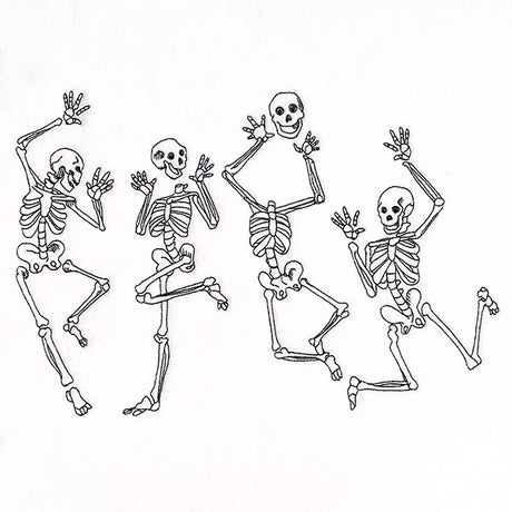 Dancing Skeletons Border