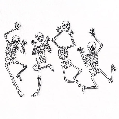 Dancing Skeletons Border