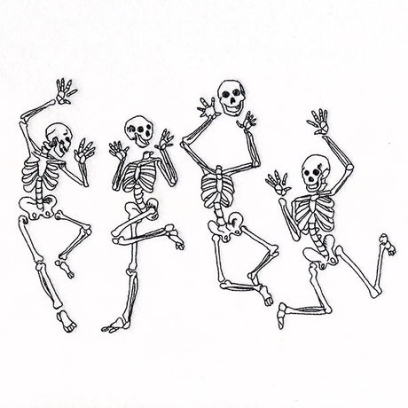 Dancing Skeletons Border