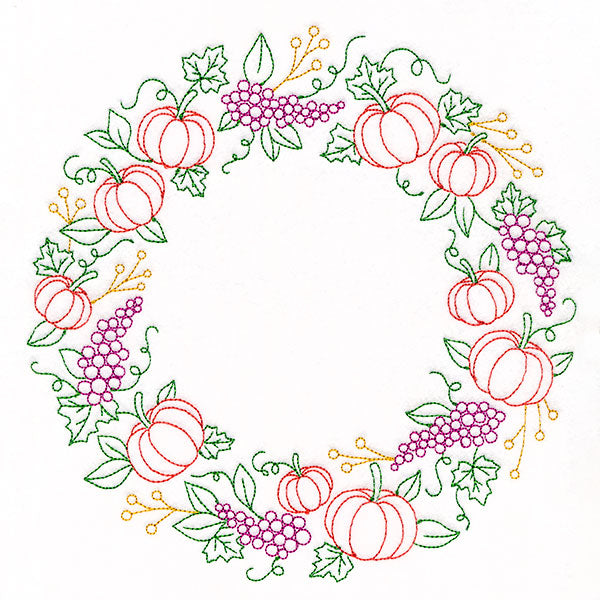 Grapes & Pumpkins Wreath