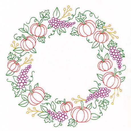 Grapes & Pumpkins Wreath