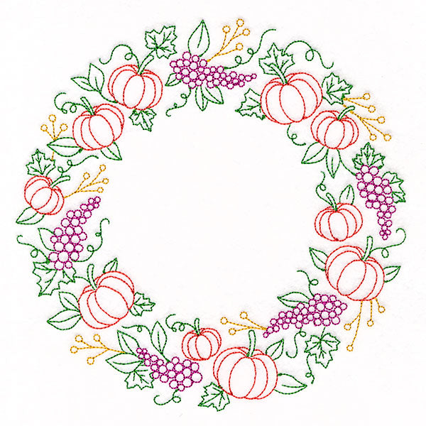Grapes & Pumpkins Wreath