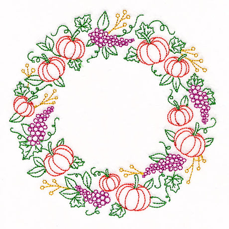 Grapes & Pumpkins Wreath