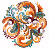 Autumn Acorns Rosemaling Circle