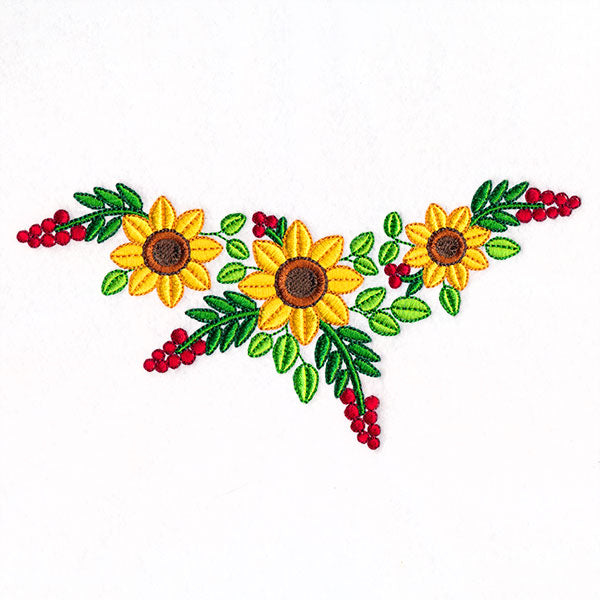 Fall Sunflowers Shirt Collar