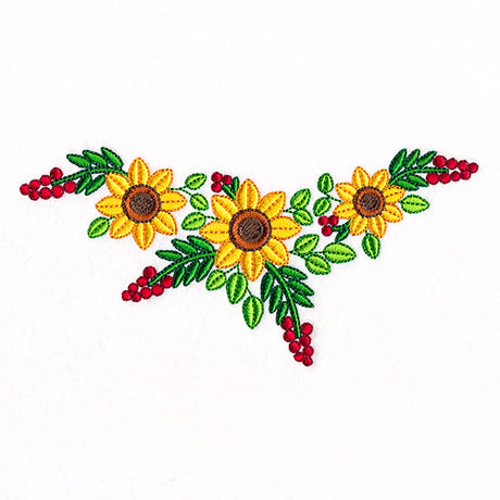 Fall Sunflowers Shirt Collar