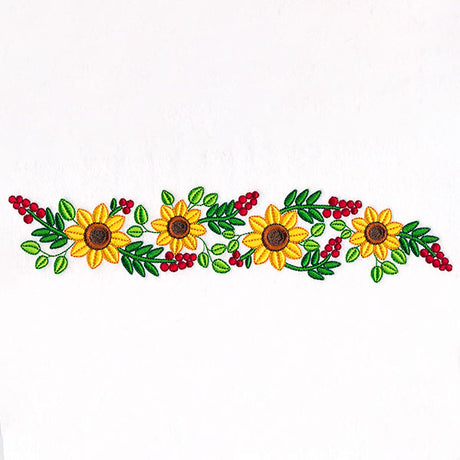 Fall Sunflowers Border