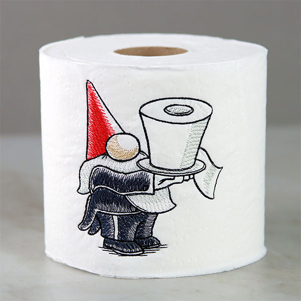 Toilet Paper is Served Gnome