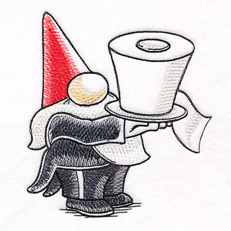 Toilet Paper is Served Gnome