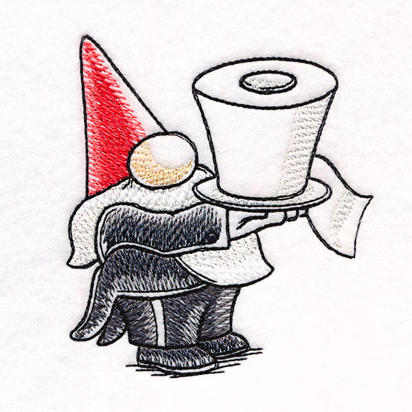 Toilet Paper is Served Gnome