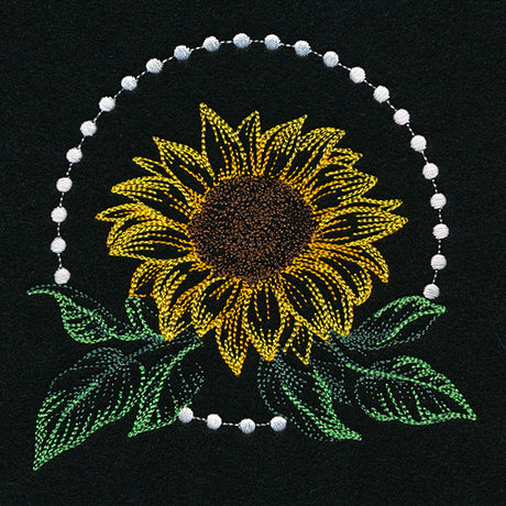 Pearls and Sunflower Accent