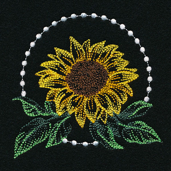 Pearls and Sunflower Accent