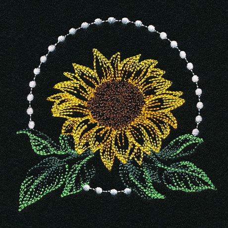 Pearls and Sunflower Accent