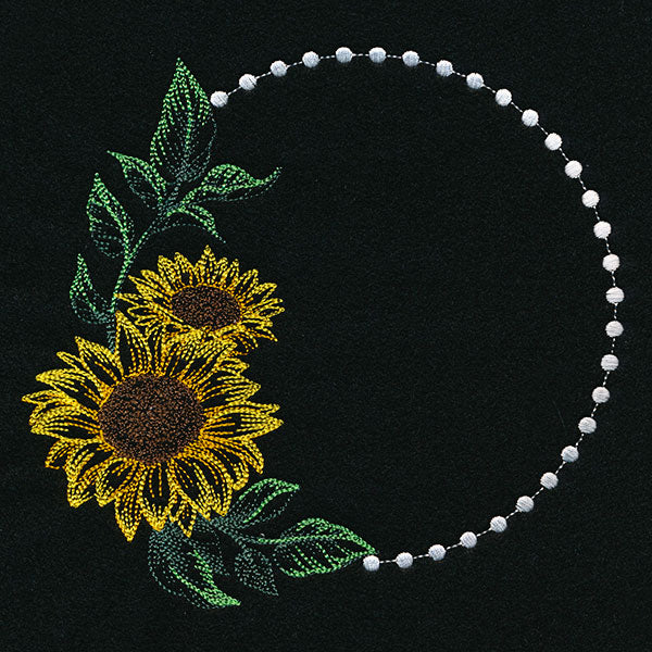 Pearls and Sunflowers Wreath