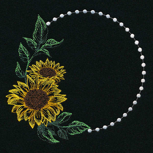 Pearls and Sunflowers Wreath