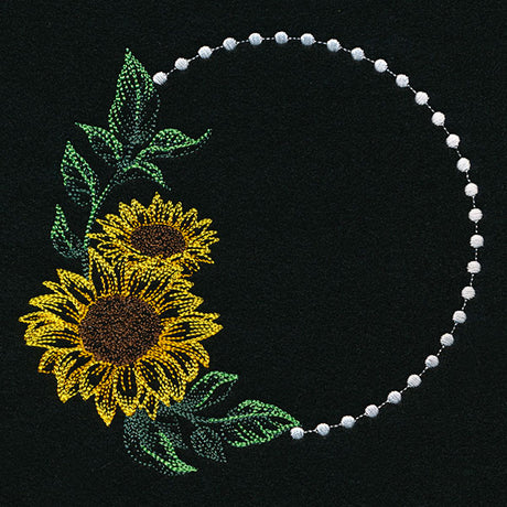 Pearls and Sunflowers Wreath