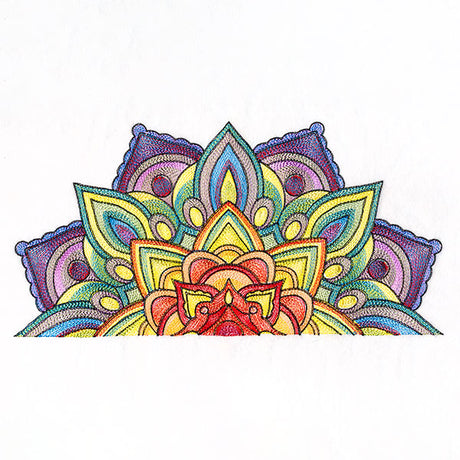 Color Theory Half Mandala