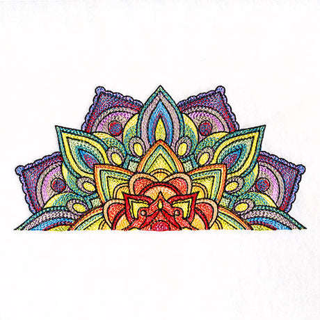Color Theory Half Mandala
