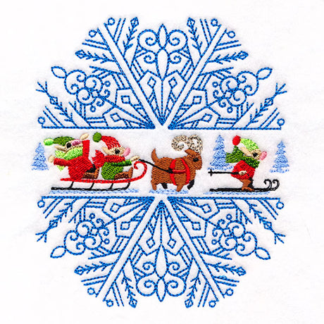 Elves at Play Snowflake Feature