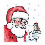 Santa & Chickadee in the Snow