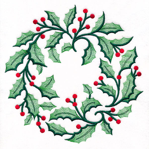 Holiday Holly Wreath
