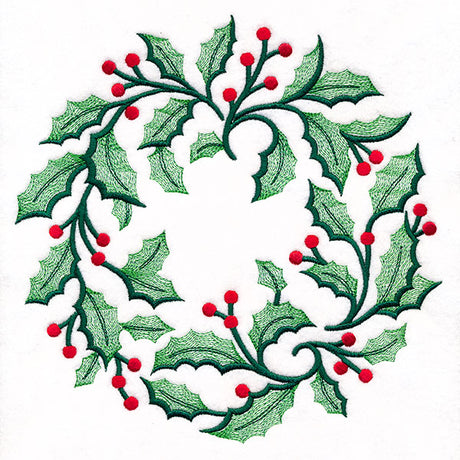 Holiday Holly Wreath