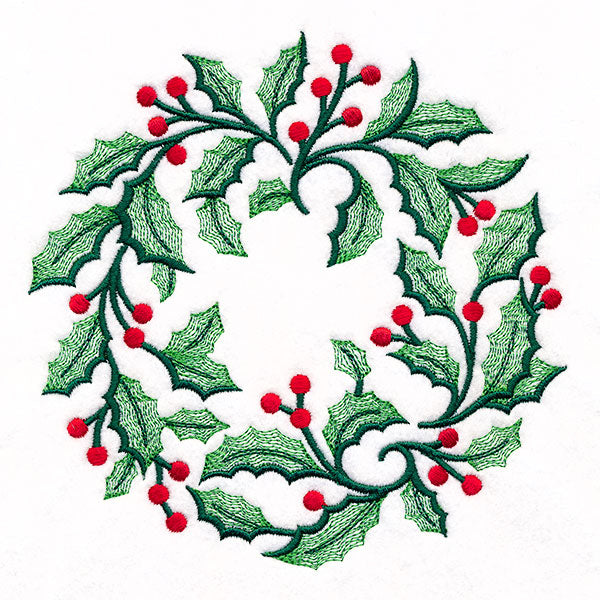 Holiday Holly Wreath