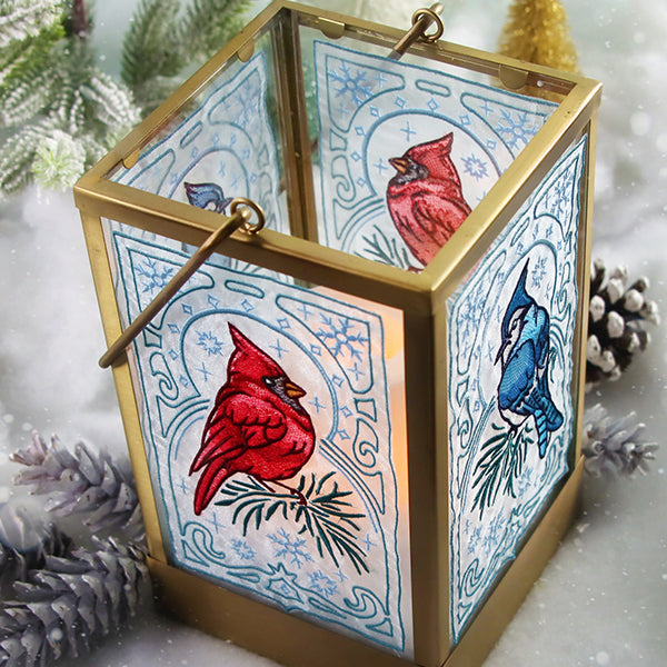 Elegant Winter Bird Panel - Cardinal