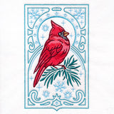 Elegant Winter Bird Panel - Cardinal