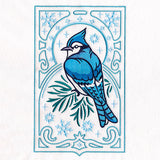 Elegant Winter Bird Panel - Blue Jay