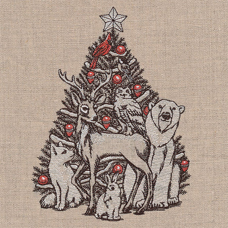 Trim the Christmas Tree North Pole Animals Etching