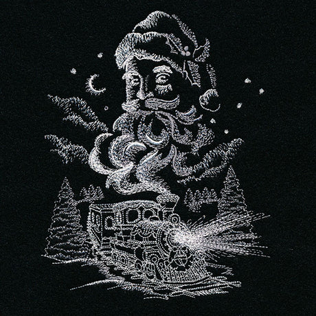 Christmas Train  and Old Saint Nick Scene