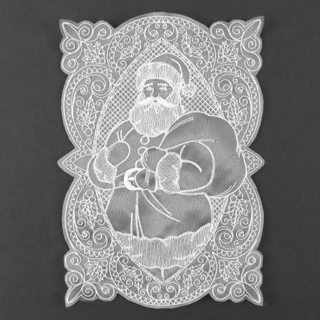 Christmas Cheer Santa Doily (Organza)
