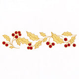 Gilded Holly & Berries Border