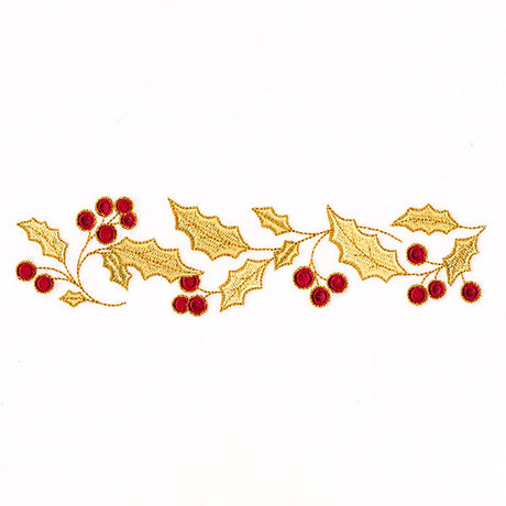 Gilded Holly & Berries Border