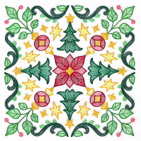 Christmas Kaleidoscope Trees Square