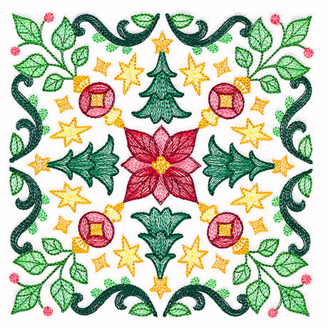Christmas Kaleidoscope Trees Square