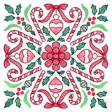 Christmas Kaleidoscope Candy Canes Square