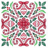 Christmas Kaleidoscope Candy Canes Square