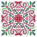 Christmas Kaleidoscope Candy Canes Square