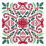 Christmas Kaleidoscope Candy Canes Square