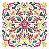 Christmas Kaleidoscope Reindeer Square