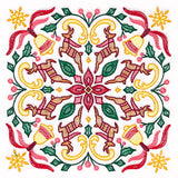 Christmas Kaleidoscope Reindeer Square